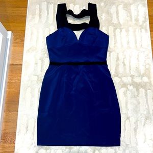 Jay Godfrey blue/black strap dress. Night out. Size 6. Never worn